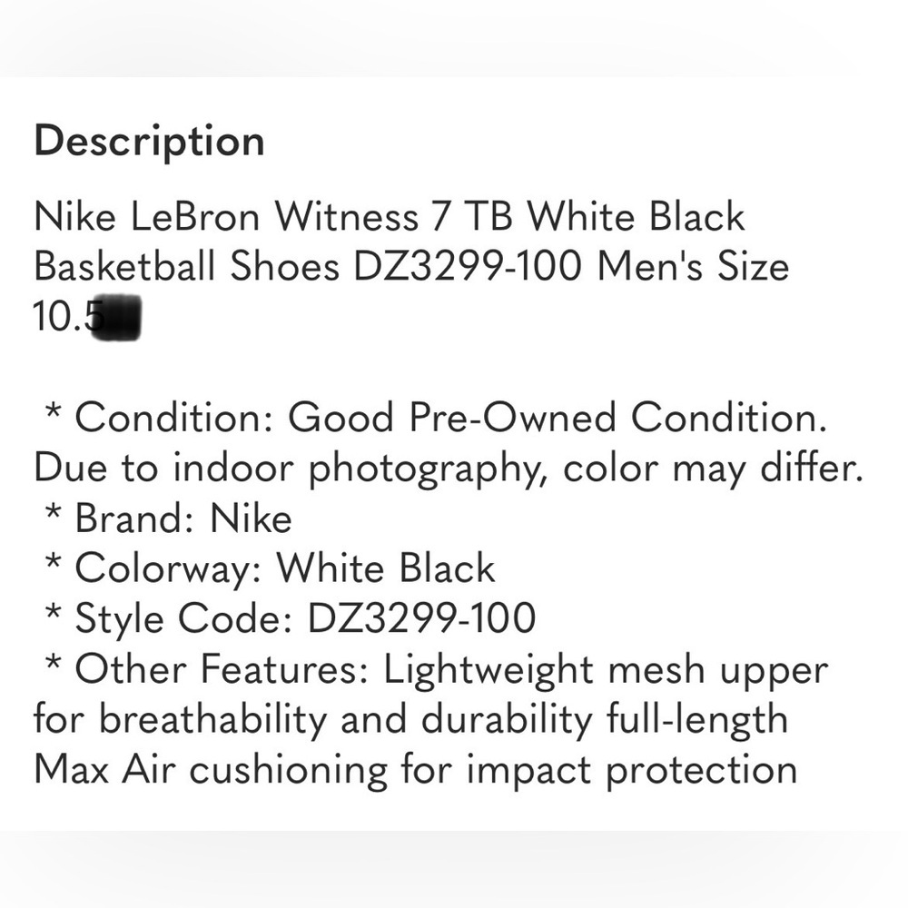 Nike LeBron Witness Seven HO 22 white black men’s basketball shoes DZ3299-100 - Picture 5 of 9